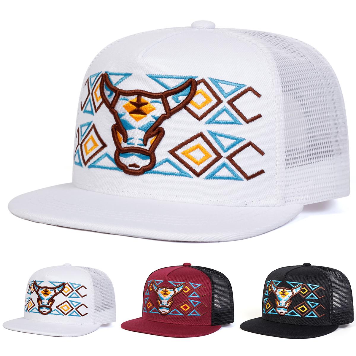 Unisex Ox Head Embroidery Hip-hop Net Hats Spring Summer Adjustable Casual Baseball Caps Trucker Caps Sunscreen Hat вина червоного кольору
Unisex Ox Head Embroidery Hip-hop Net Hats Spring Summer Adjustable Casual Baseball Caps Trucker Caps Sunscreen Hat вина червоного кольору