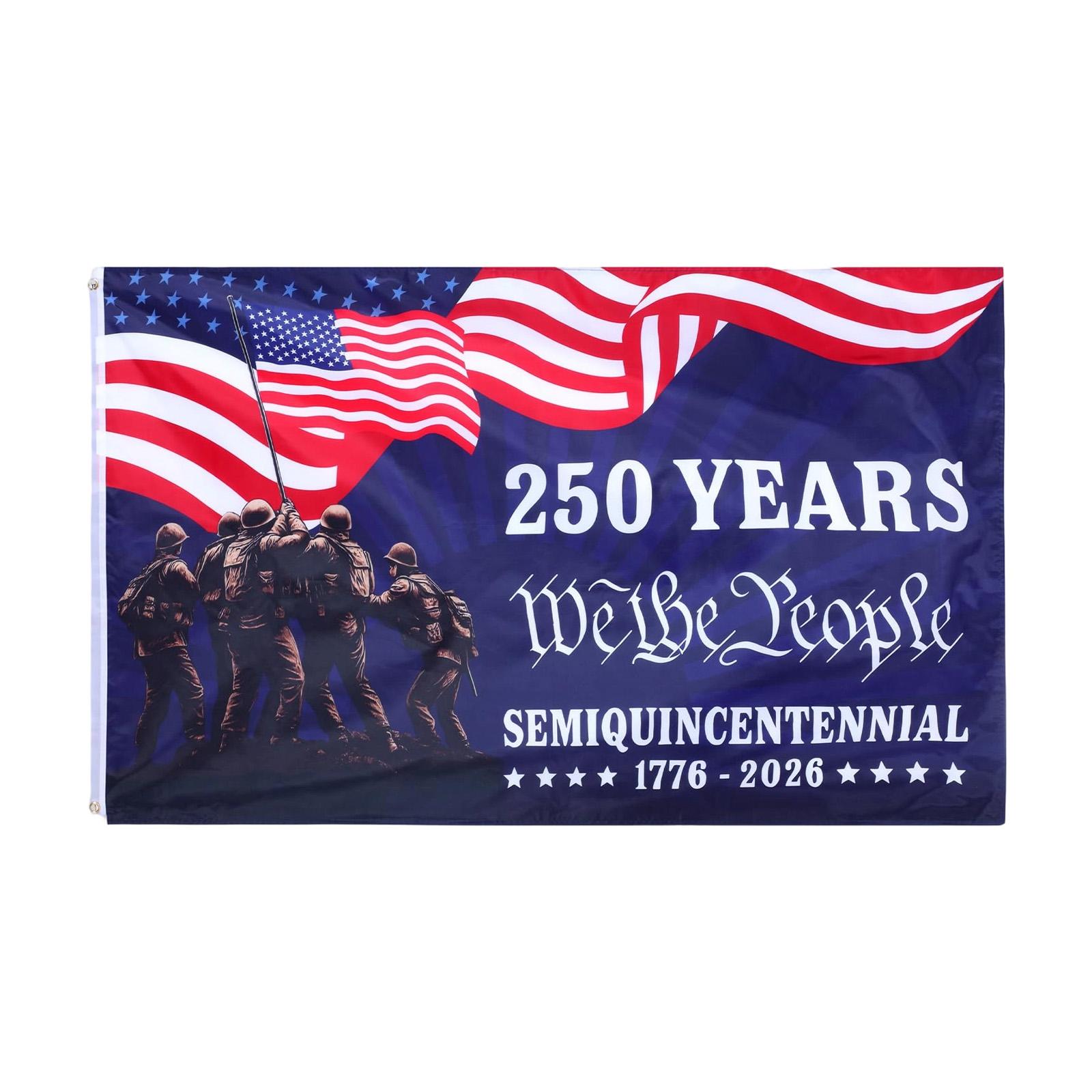250 Years Semiquincentennial 1776-2026 Outdoor Flag Banner with Double Stitched Edges Durable Polyester Fabric for Home Garden Yard Decor One Size
250 Years Semiquincentennial 1776-2026 Outdoor Flag Banner with Double Stitched Edges Durable Polyester Fabric for Home Garden Yard Decor One Size