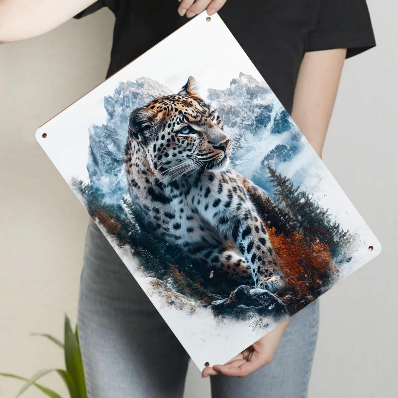 Snow Leopard Mountain Metal Wall Art Modern Animal Landscape Decor for Living Room Office Home Decoration 20x30cm(7.8x11.8inch)
Snow Leopard Mountain Metal Wall Art Modern Animal Landscape Decor for Living Room Office Home Decoration 20x30cm(7.8x11.8inch)