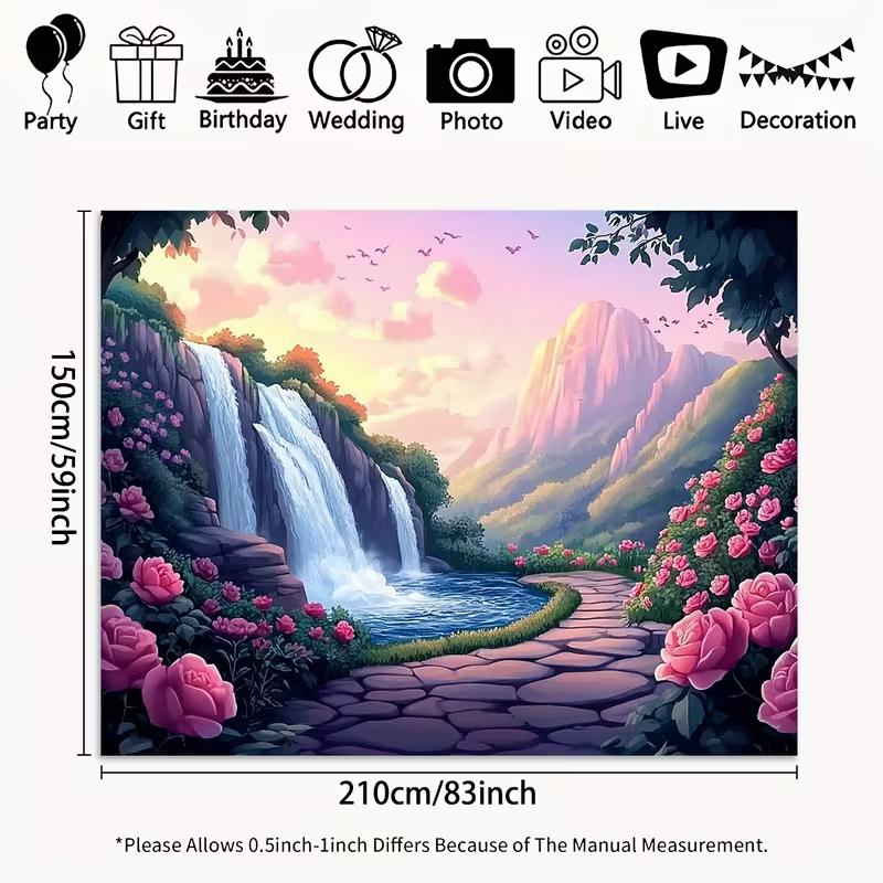 2D Fantasy Sunset Waterfall Background for Outdoor Themed Photoshoots 47.2x31.5inch/120*80cm
2D Fantasy Sunset Waterfall Background for Outdoor Themed Photoshoots 47.2x31.5inch/120*80cm