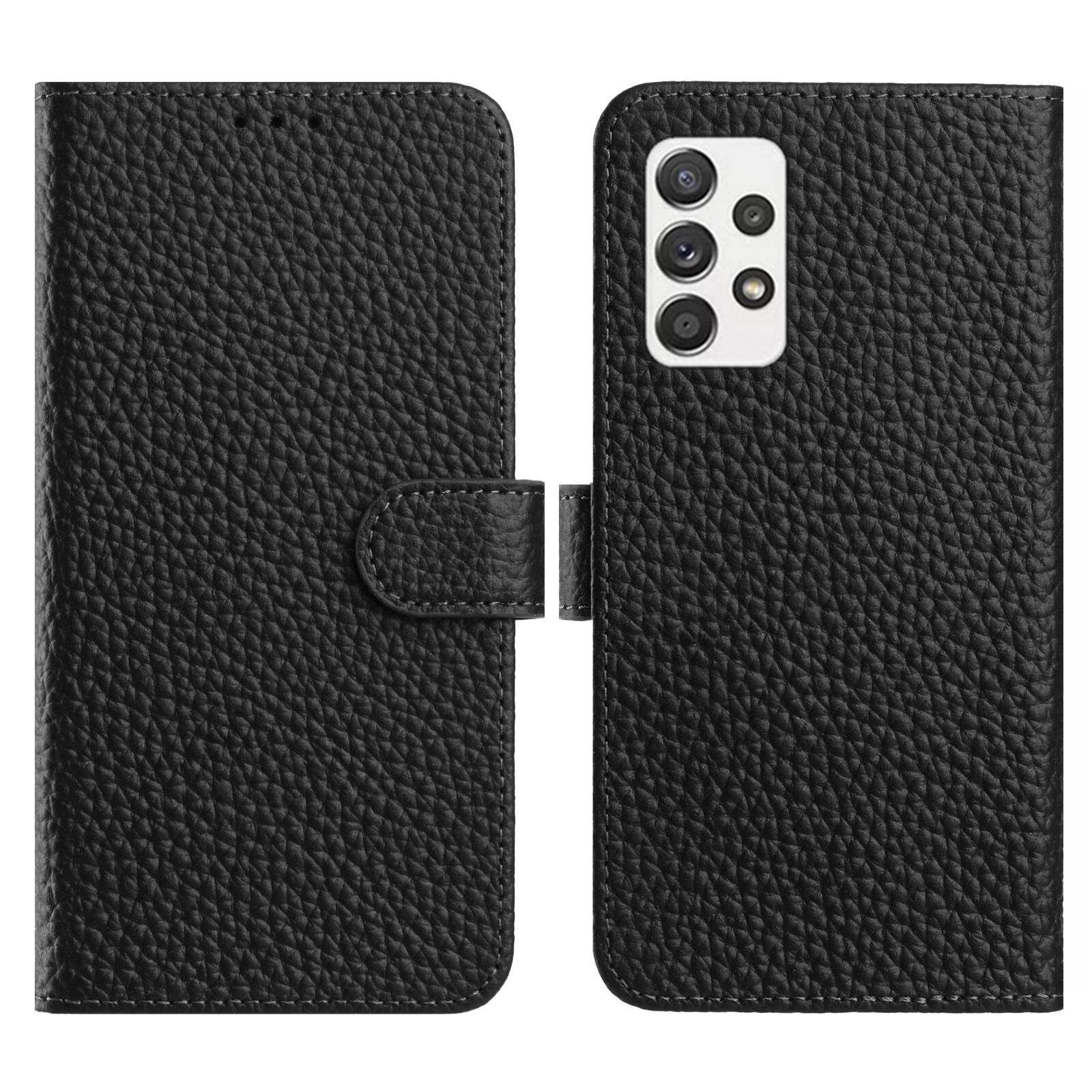 Flip Phone Case For Samsung Galaxy A23 5G (Global Version)/A23 4G/M23 5G/F23 5G/M13 4G Litchi Texture Genuine Cow Leather Cover Black
Flip Phone Case For Samsung Galaxy A23 5G (Global Version)/A23 4G/M23 5G/F23 5G/M13 4G Litchi Texture Genuine Cow Leather Cover Black