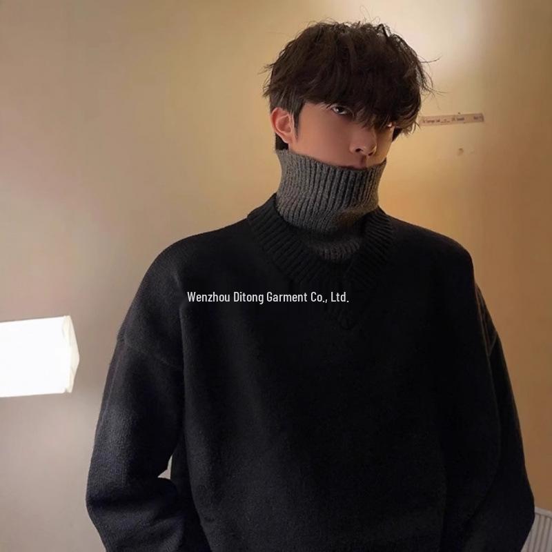 Men s Trendy Korean-Style High-Neck Patchwork Sweater M чорний
Men s Trendy Korean-Style High-Neck Patchwork Sweater M чорний