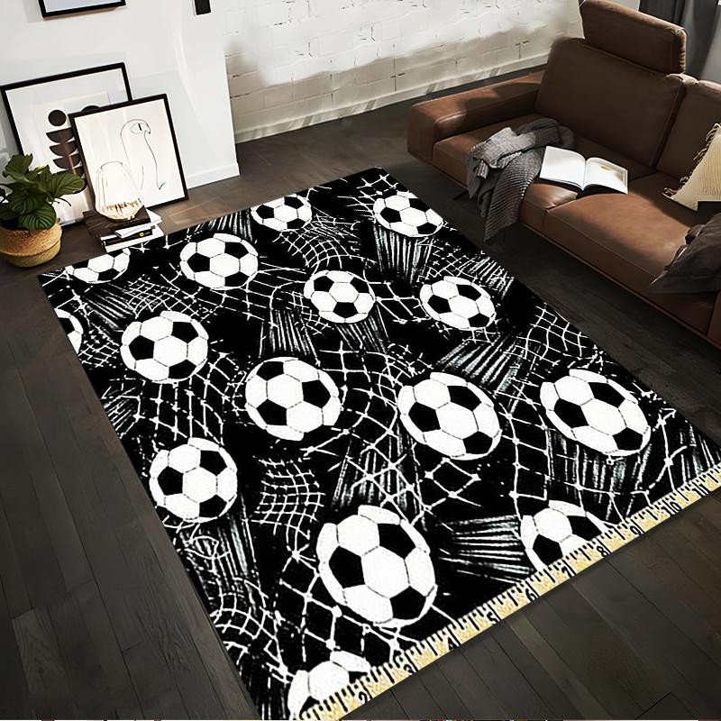 Black Carpet with Soccer Ball Pattern, Sports Theme for Living Room Suitable for use as an anti-slip for living room bedroom sofas 40x60cm( 15x23in )
Black Carpet with Soccer Ball Pattern, Sports Theme for Living Room Suitable for use as an anti-slip for living room bedroom sofas 40x60cm( 15x23in )