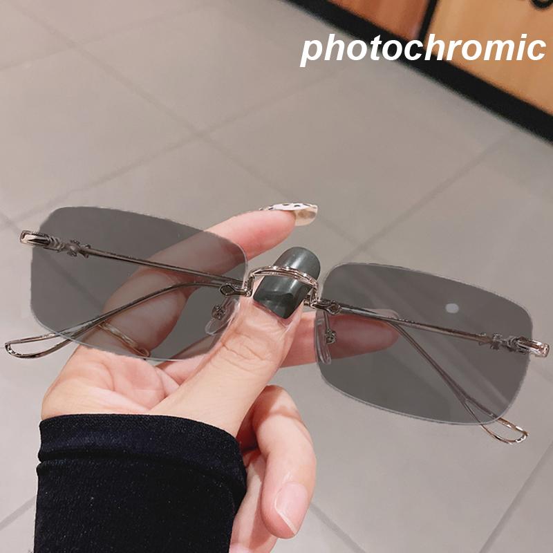Фотохромные очки для женщин и мужчин, модные прямоугольные очки без оправы для близорукости, винтажные модные солнцезащитные очки для активного отдыха с диоптриями
Фотохромные очки для женщин и мужчин, модные прямоугольные очки без оправы для близорукости, винтажные модные солнцезащитные очки для активного отдыха с диоптриями