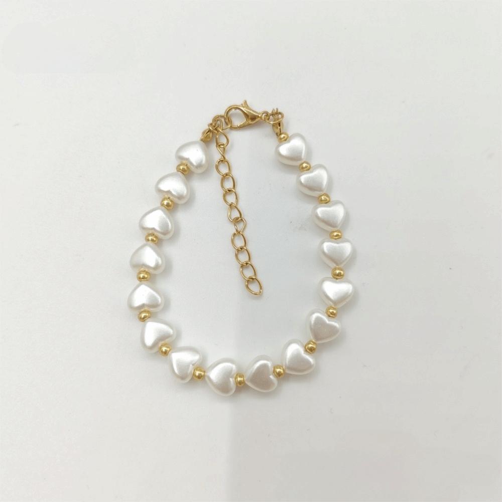 Irregular Imitation Pearl Bracelet Non-Fading Adjustable Heart Charm Bracelet Gold Color Lucky Bracelet Versatile Jewelry
Irregular Imitation Pearl Bracelet Non-Fading Adjustable Heart Charm Bracelet Gold Color Lucky Bracelet Versatile Jewelry