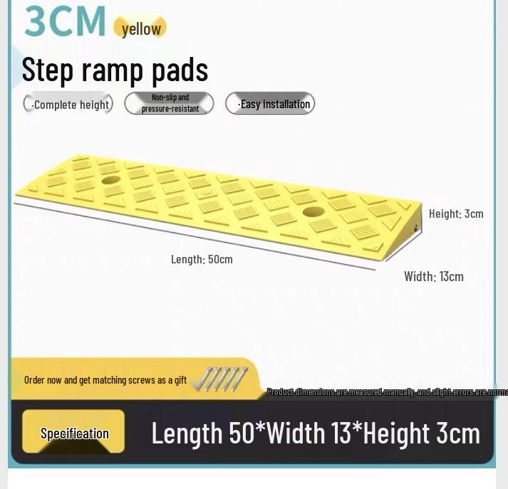 Car Sill and Roadside Plastic Uphill Triangle Speed Bump Mat
Car Sill and Roadside Plastic Uphill Triangle Speed Bump Mat
