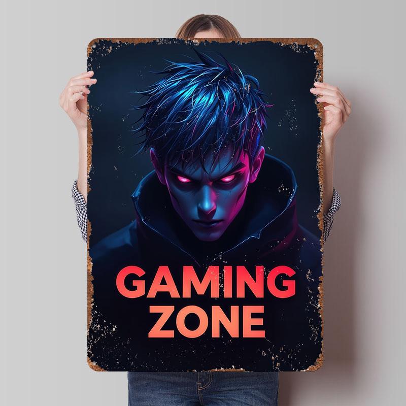 Gaming Zone Neon Gamer Portrait Tin Plaque Poster Customized Wall Art Retro Vintage Metal Signs for Man Cave Decoration Bedroom 7.9x11.8In(20x30cm)
Gaming Zone Neon Gamer Portrait Tin Plaque Poster Customized Wall Art Retro Vintage Metal Signs for Man Cave Decoration Bedroom 7.9x11.8In(20x30cm)