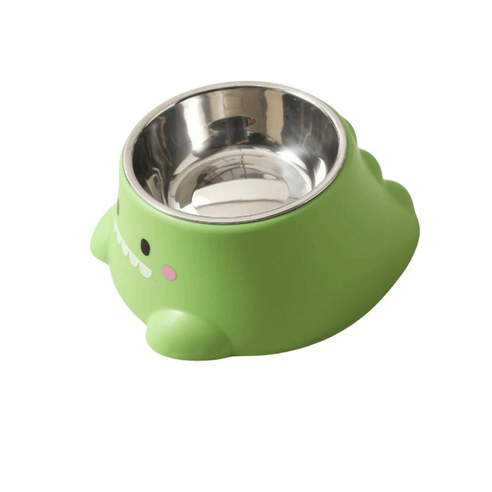 15° Tilted Cartoon Dinosaur Pet Bowl Stainless Steel Neck Support Feeder for Cats Dogs зелений
15° Tilted Cartoon Dinosaur Pet Bowl Stainless Steel Neck Support Feeder for Cats Dogs зелений
