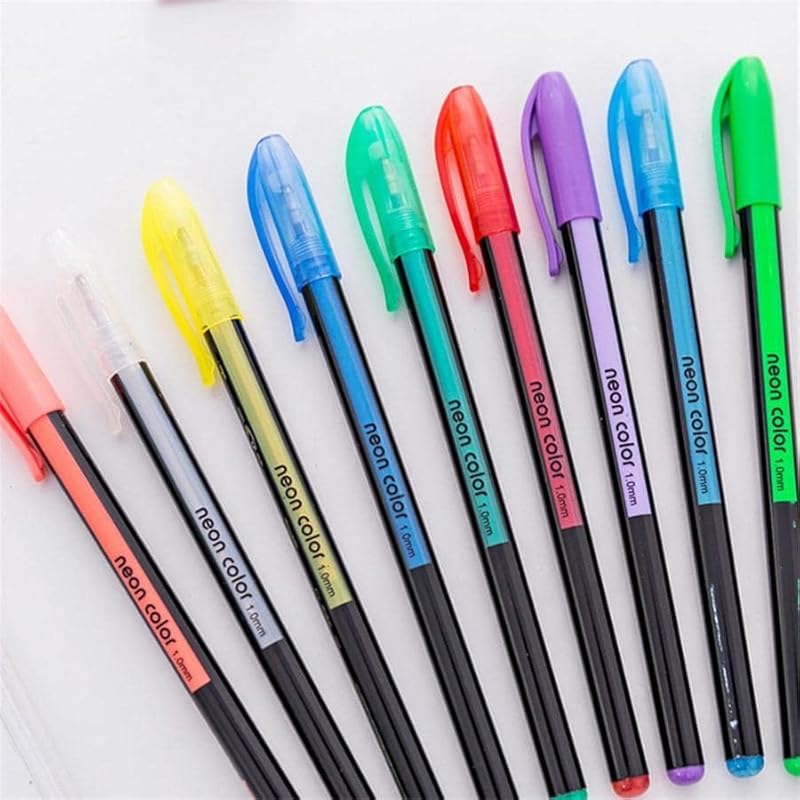 Corslet Colored Pens Set Of 48 Neon Gel Pen | Includes Fluorescent, Metallic, Glitter & Pastel Color Flash & Candy Styl
Corslet Colored Pens Set Of 48 Neon Gel Pen | Includes Fluorescent, Metallic, Glitter & Pastel Color Flash & Candy Styl