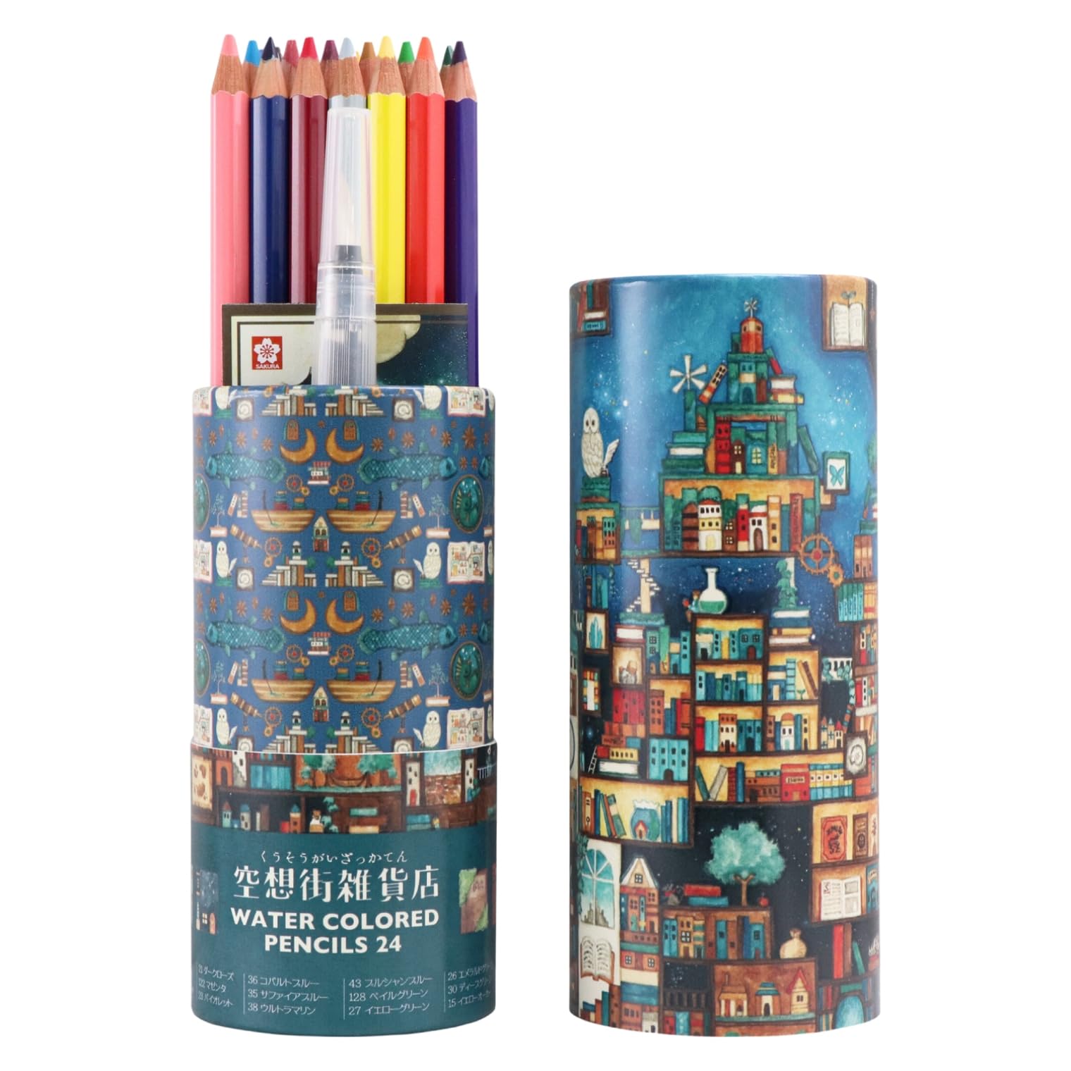Sakura Craypas Watercolor 24 Fantasy Town General Kingdom of Forgotten with Water Pencils, Colors, Store Books, Brush, EPY24KE-D
Sakura Craypas Watercolor 24 Fantasy Town General Kingdom of Forgotten with Water Pencils, Colors, Store Books, Brush, EPY24KE-D