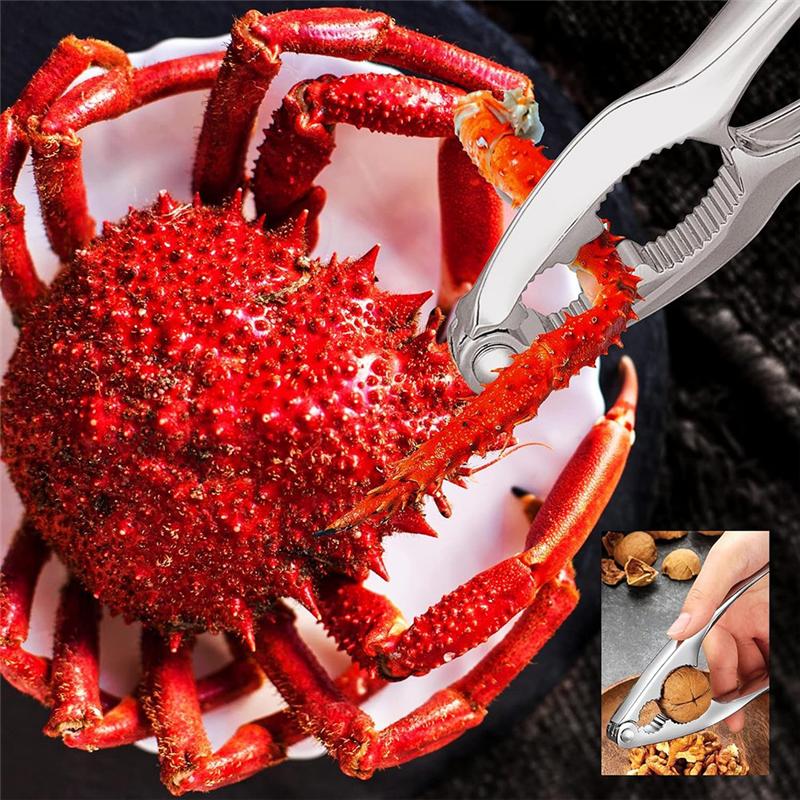 Набір для розколювання крабів та горіхів ABNO-Crab Crackers And Tools 8 щипців для лобстерів, 8 вилок/шпильок для ніг краба срібний
Набір для розколювання крабів та горіхів ABNO-Crab Crackers And Tools 8 щипців для лобстерів, 8 вилок/шпильок для ніг краба срібний