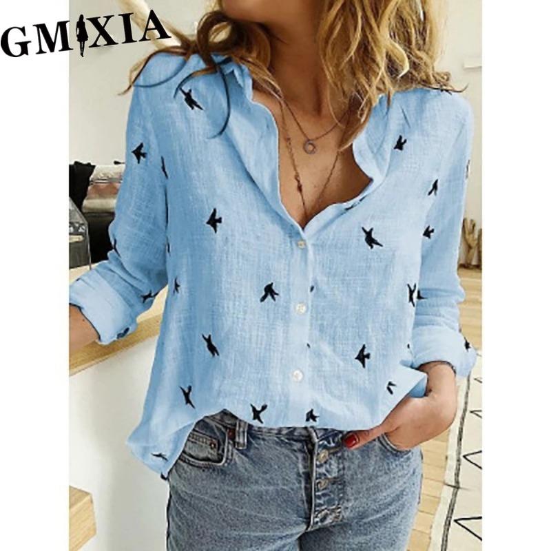 GMXIA Жіночі модні повсякденні блузки та сорочки з довгим рукавом весна-осінь S білий
GMXIA Жіночі модні повсякденні блузки та сорочки з довгим рукавом весна-осінь S білий