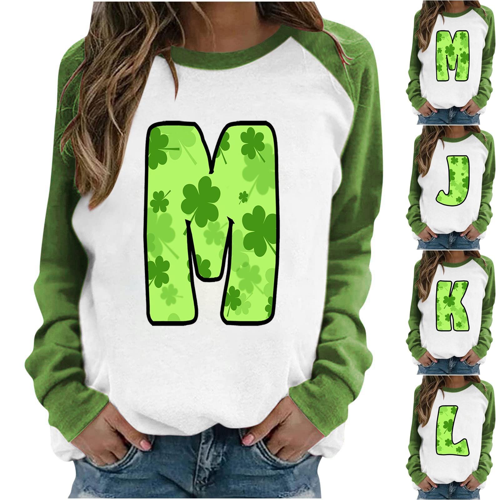 Женская мода вскользь с длинным рукавом St. Пуловер с принтом ко Дню Святого Патрика, пуловер с круглым вырезом, верхняя блузка
Женская мода вскользь с длинным рукавом St. Пуловер с принтом ко Дню Святого Патрика, пуловер с круглым вырезом, верхняя блузка