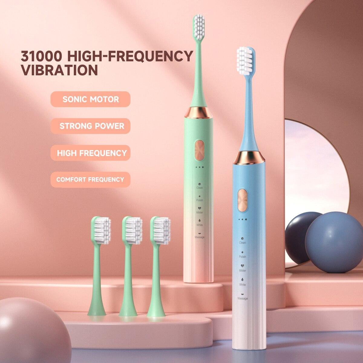 Jianpai Magnetic Suspension Acoustic Electric Toothbrush Gradual Color System IPX7 Waterproof Electric Toothbrush
Jianpai Magnetic Suspension Acoustic Electric Toothbrush Gradual Color System IPX7 Waterproof Electric Toothbrush