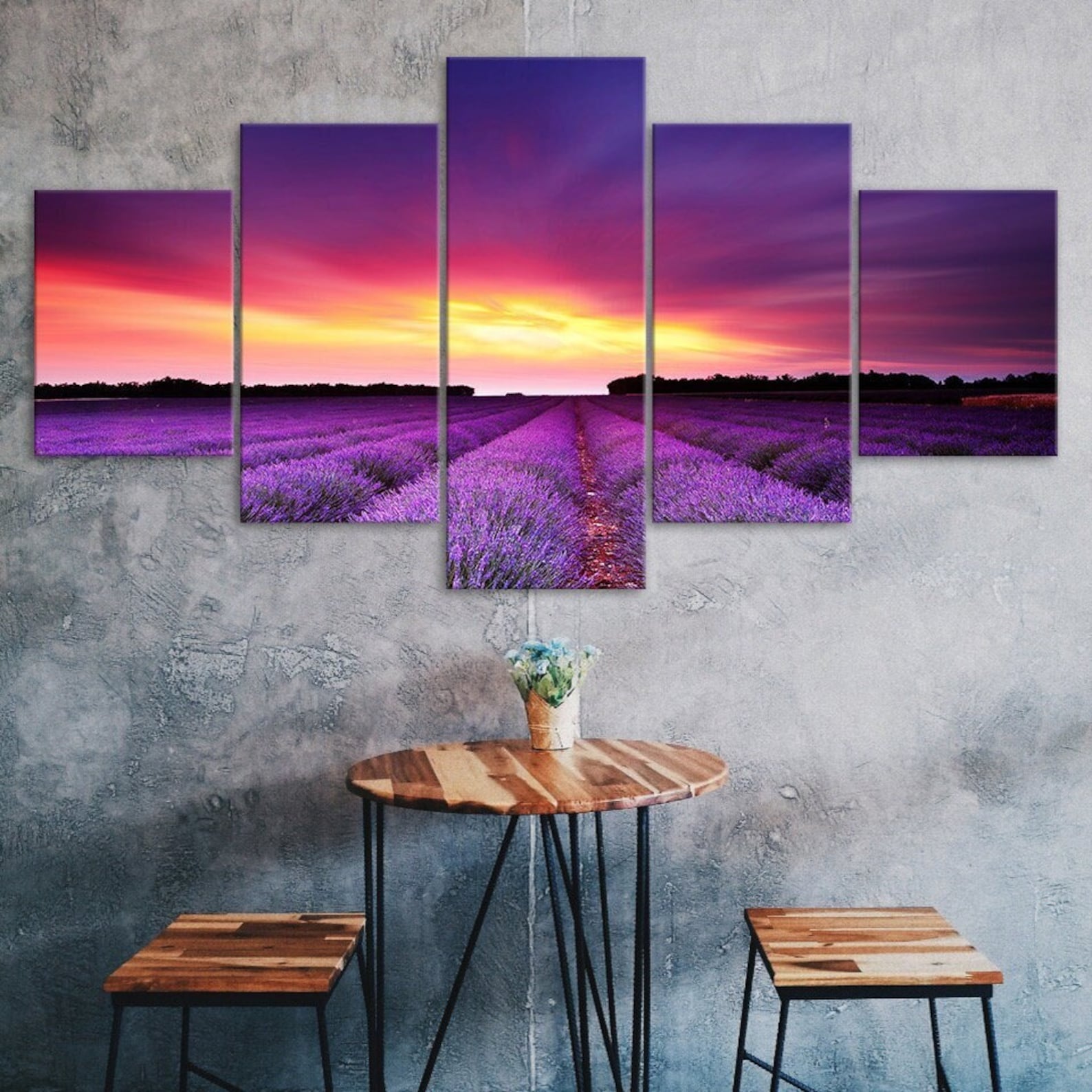 Lavender Fields Sunset Canvas 5 Piece Five Panel Wall Print Modern Art Poster Picture Home Decor Gift For Him Her 20X35 20X45 20X55CM
Lavender Fields Sunset Canvas 5 Piece Five Panel Wall Print Modern Art Poster Picture Home Decor Gift For Him Her 20X35 20X45 20X55CM