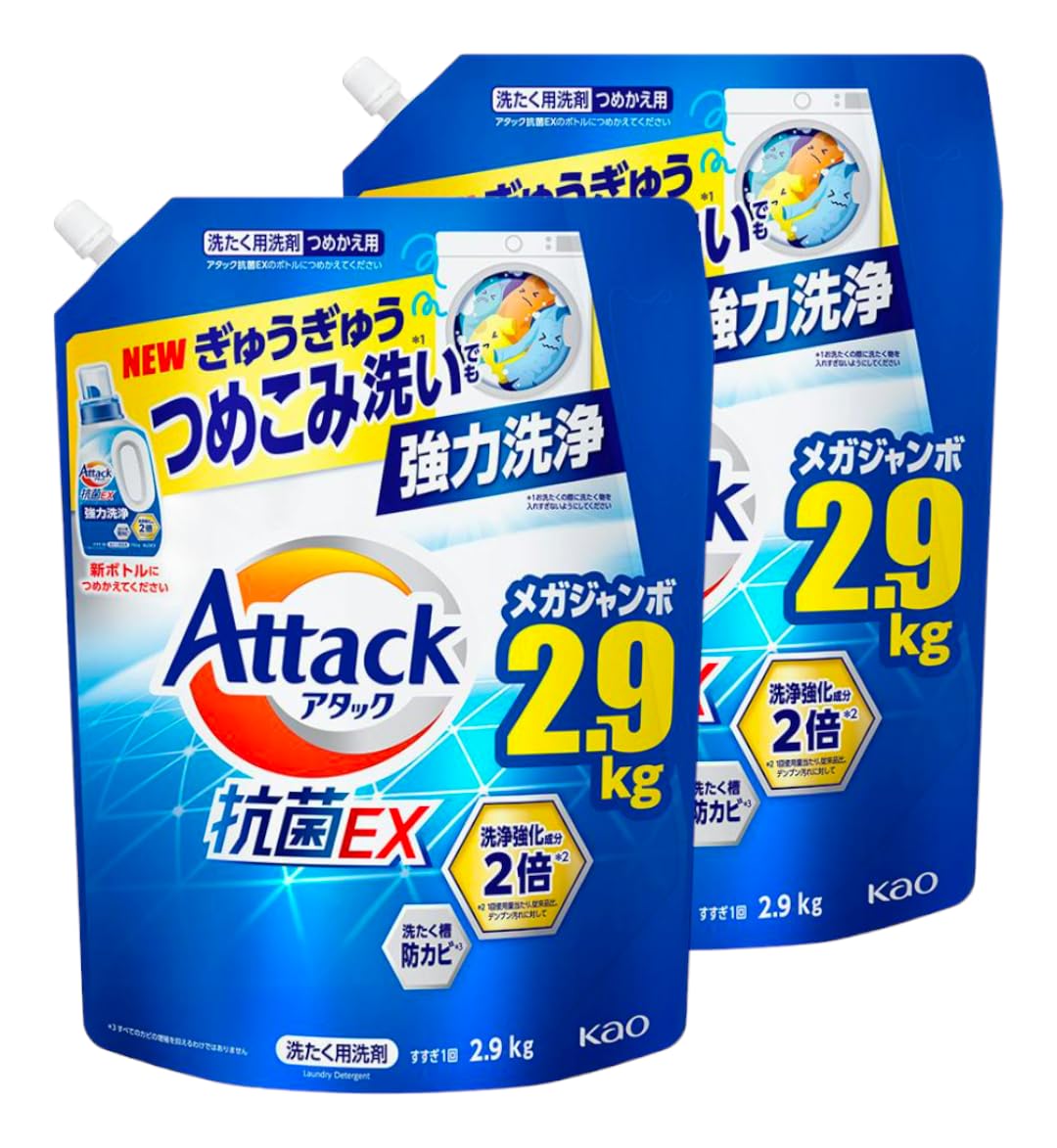 Dekaraku Size Attack Antibacterial EX 2900 г x 2 Жидкое моющее средство для стирки Сменный блок Splash Clear Scent
Dekaraku Size Attack Antibacterial EX 2900 г x 2 Жидкое моющее средство для стирки Сменный блок Splash Clear Scent
