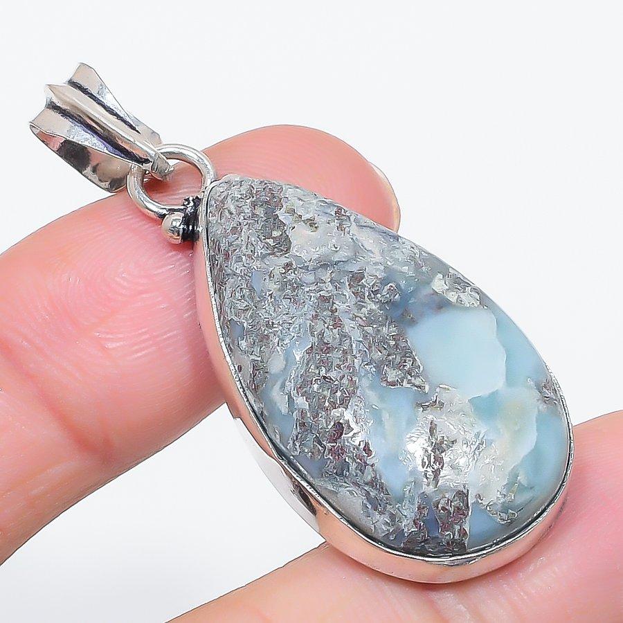 Natural Larimar Gemstone Handmade 925 Sterling Silver Jewelry Pendant 1.97 Y5k24
Natural Larimar Gemstone Handmade 925 Sterling Silver Jewelry Pendant 1.97 Y5k24