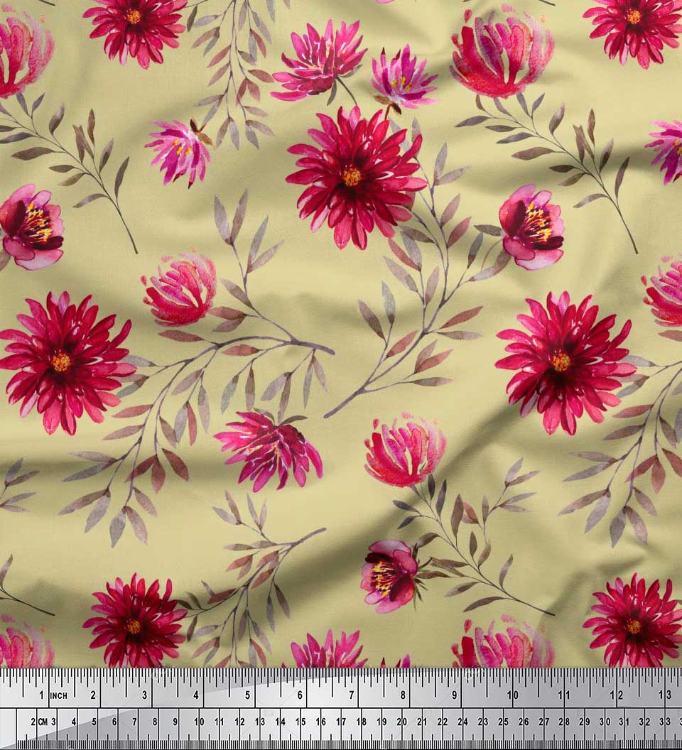 Soimoi Japan Crepe Satin Ткань с листьями и астровым цветочным принтом Швейная ткань метр 42 дюйма 42 Inch Wide - Georgette Viscose зелёный
Soimoi Japan Crepe Satin Ткань с листьями и астровым цветочным принтом Швейная ткань метр 42 дюйма 42 Inch Wide - Georgette Viscose зелёный