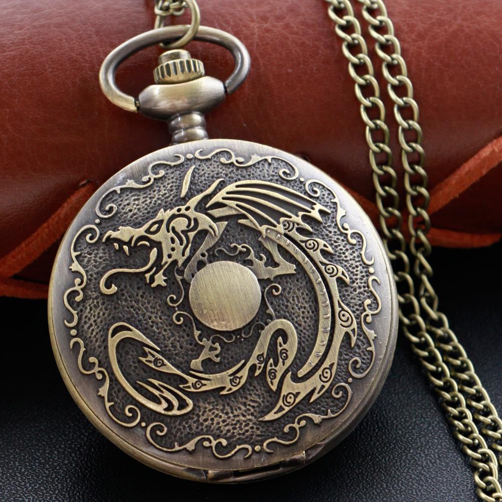 Bronze Flame Dragon Quartz Pocket Watch with Chain Men s and Women s Retro Charm Steampunk Pendant Necklace Clock CF1040 бронзовий
Bronze Flame Dragon Quartz Pocket Watch with Chain Men s and Women s Retro Charm Steampunk Pendant Necklace Clock CF1040 бронзовий