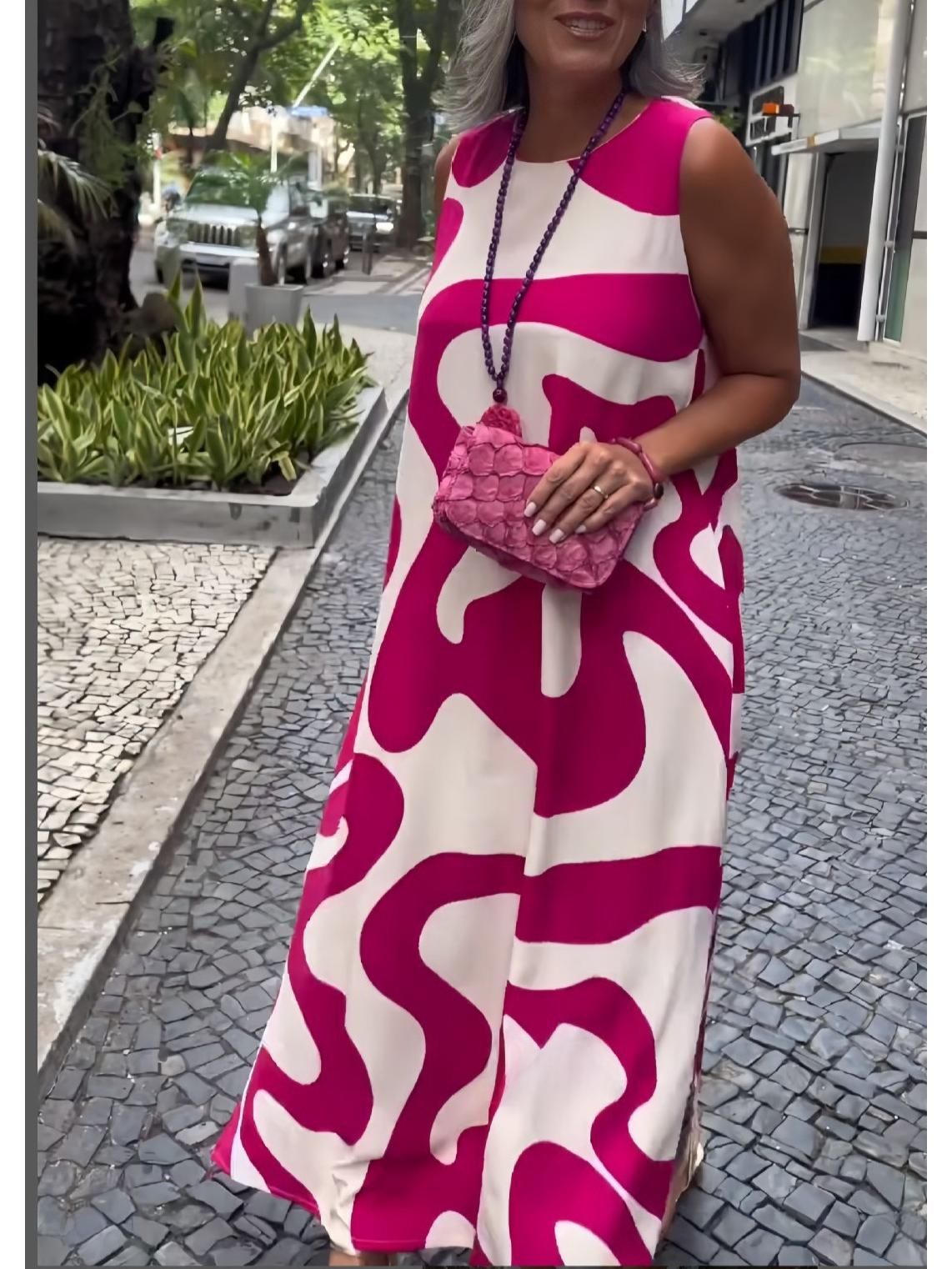 2026 Summer V-neck Printed Sleeveless Casual Long Dress XXXL рожевий червоний колір
2026 Summer V-neck Printed Sleeveless Casual Long Dress XXXL рожевий червоний колір