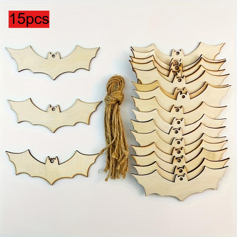 DIY Recycled Wood Bat-Shaped Decorations - Lightweight Unpainted Craft Kits with Twine Hangers for Halloween Party Decor
DIY Recycled Wood Bat-Shaped Decorations - Lightweight Unpainted Craft Kits with Twine Hangers for Halloween Party Decor