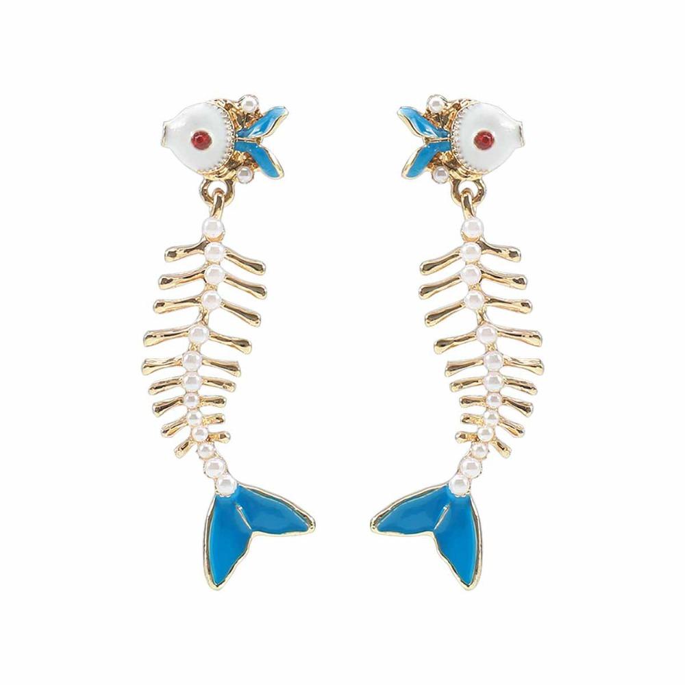 Fish Enamel Fishbone Dangle Earrings Charm Bohemian Dangle Earring Vacation синій
Fish Enamel Fishbone Dangle Earrings Charm Bohemian Dangle Earring Vacation синій