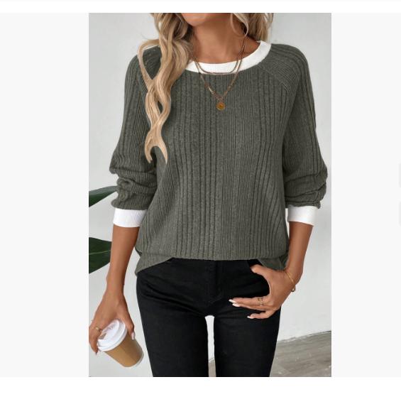 Spring And Winter Solid Color Ribbed Pit Pullover Long-Sleeved Sweater Fashion Everything XXL зелений
Spring And Winter Solid Color Ribbed Pit Pullover Long-Sleeved Sweater Fashion Everything XXL зелений