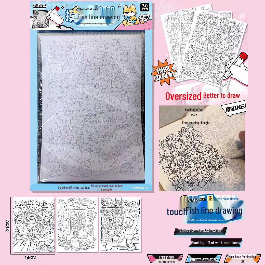 30-Piece Simple Sketch and Doodle Practice Set for Stress Relief and Creative Exploration 1 Large Box, Total 30 Packs
30-Piece Simple Sketch and Doodle Practice Set for Stress Relief and Creative Exploration 1 Large Box, Total 30 Packs