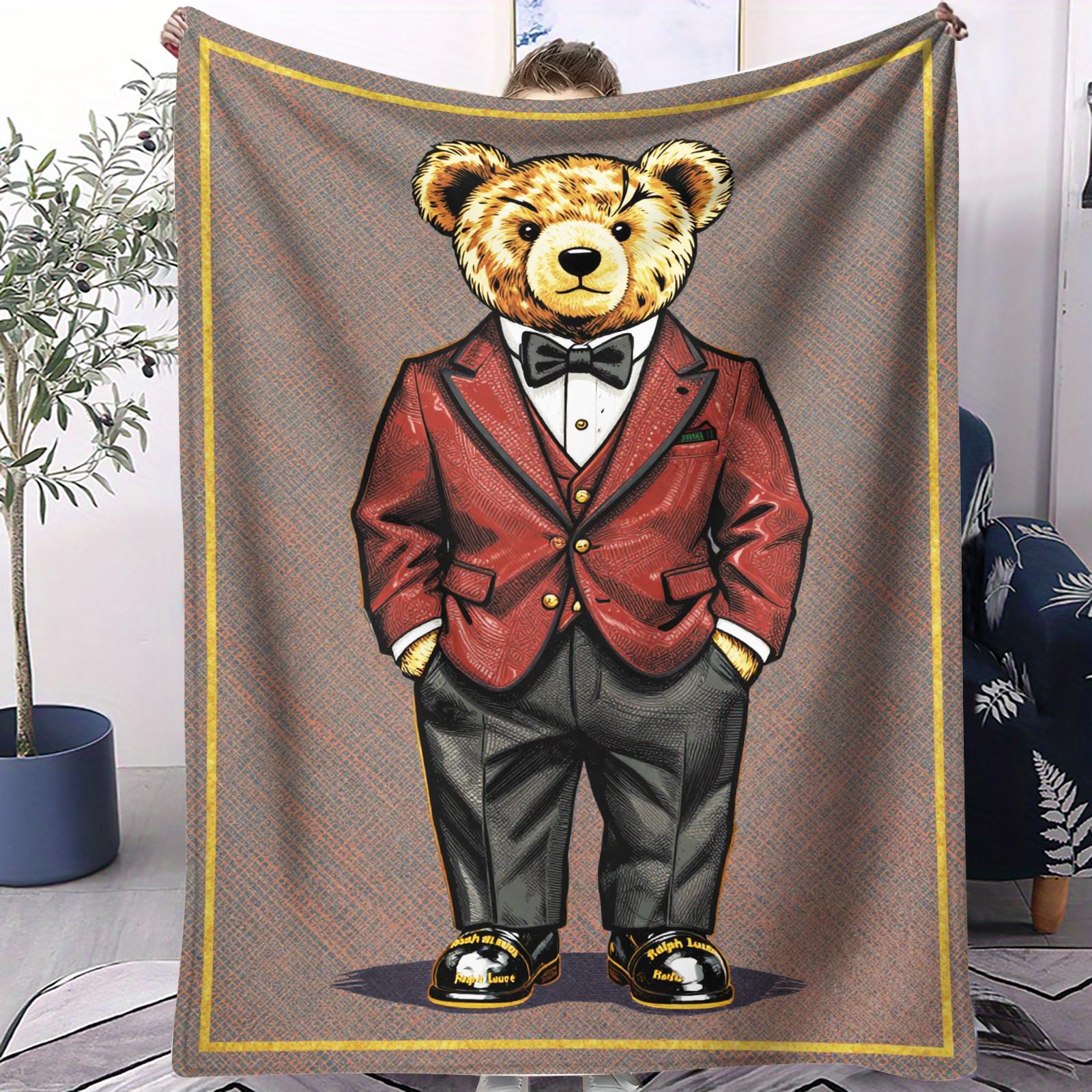 Ralph POLO Style Gentleman POLO Bear Flannel Throw Blanket for Adult Quality Cozy Soft Warm Blanket for Travel Picnic Home 75x90cm
Ralph POLO Style Gentleman POLO Bear Flannel Throw Blanket for Adult Quality Cozy Soft Warm Blanket for Travel Picnic Home 75x90cm