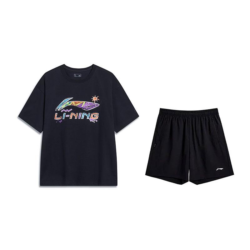 Li-Ning Lightweight Breathable Loose Comfortable Short Sleeve Shorts Sports Suit Men suit Black U745-1+V157-1 L
Li-Ning Lightweight Breathable Loose Comfortable Short Sleeve Shorts Sports Suit Men suit Black U745-1+V157-1 L