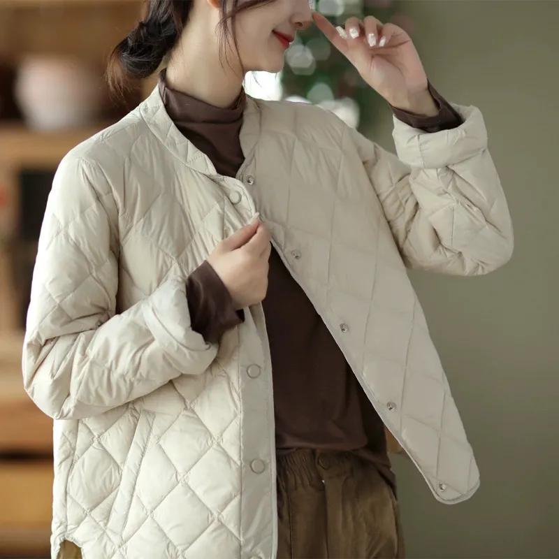 Женская осенне-зимняя куртка с ромбовидным узором, тонкая, теплая, с воротником-стойкой, короткая, повседневная XS
Женская осенне-зимняя куртка с ромбовидным узором, тонкая, теплая, с воротником-стойкой, короткая, повседневная XS