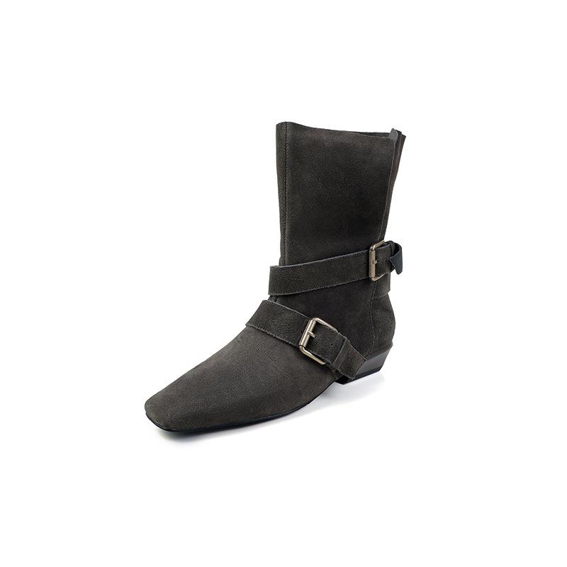 Korean version of fashion belt buckle low-heeled two-wear boots 2025 autumn new square head low-heeled one-pedal casual short boots 40 чорний
Korean version of fashion belt buckle low-heeled two-wear boots 2025 autumn new square head low-heeled one-pedal casual short boots 40 чорний