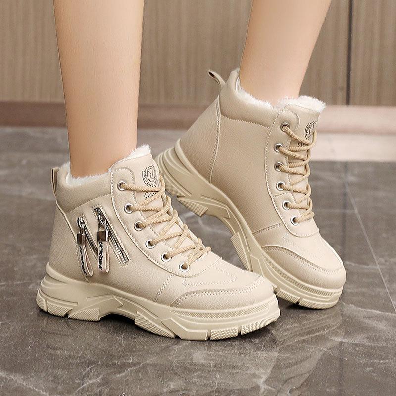 W2576 new autumn and winter velvet solid color women s shoes cotton shoes high top thick sole simple warm student height 35 хакі
W2576 new autumn and winter velvet solid color women s shoes cotton shoes high top thick sole simple warm student height 35 хакі