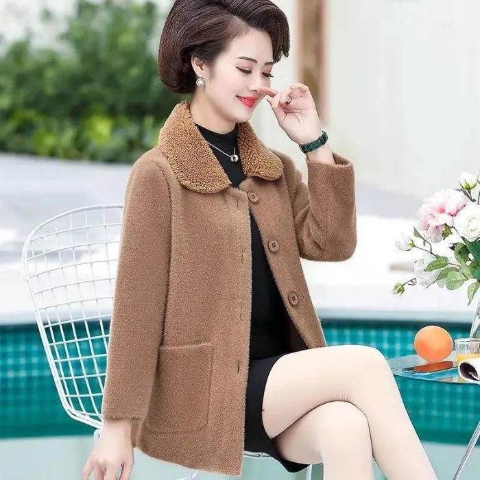 Faux Lamb Wool Coat: Slimming Petite Button-Up for Autumn/Winter 2026 3XL (recommended 130-140 pounds) темный кофе
Faux Lamb Wool Coat: Slimming Petite Button-Up for Autumn/Winter 2026 3XL (recommended 130-140 pounds) темный кофе