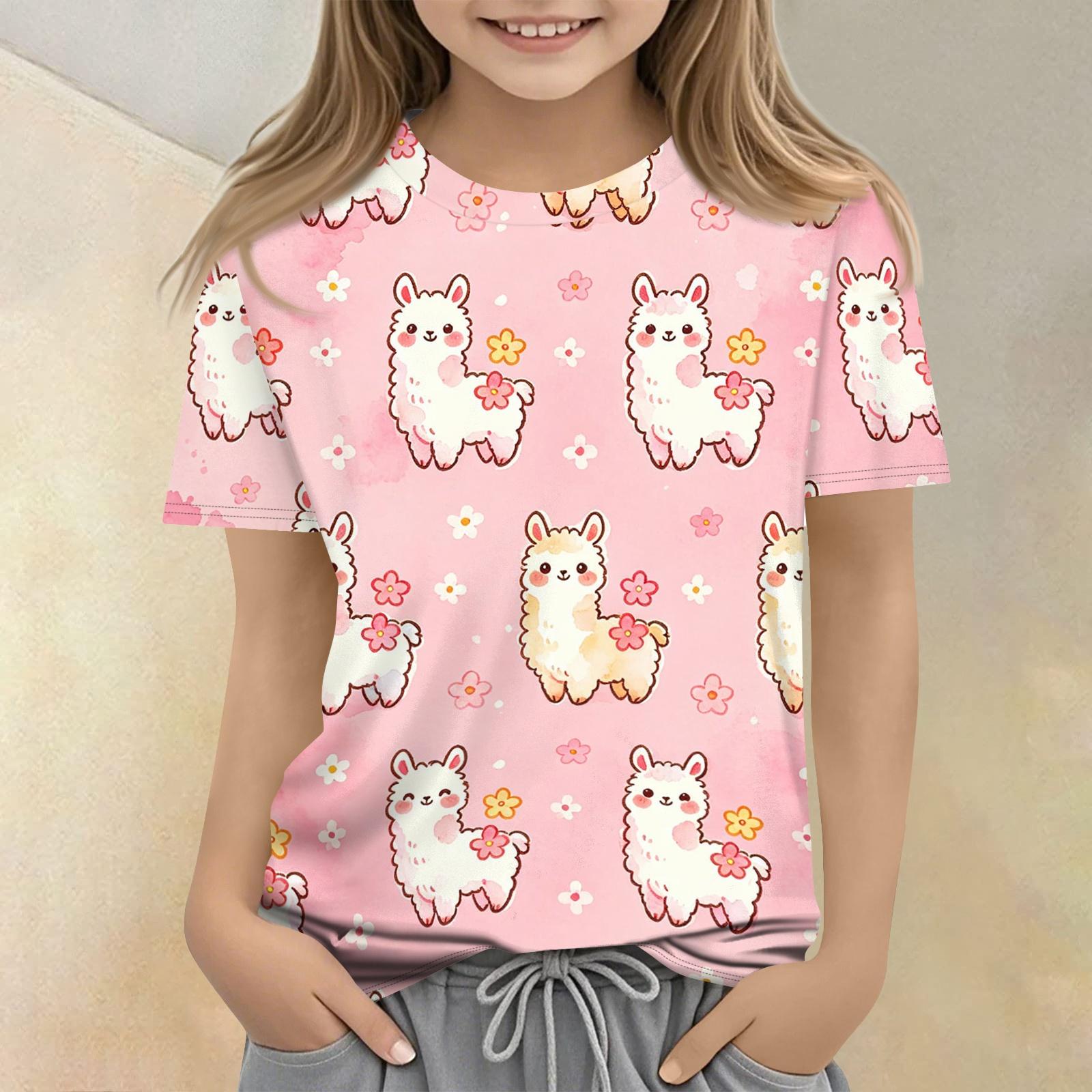 Kids Animal Print Short Sleeve T Shirt Casual Loose Fit Crew Neck Top Soft Comfortable Fabric Suitable for Everyday Wear 130 розовый
Kids Animal Print Short Sleeve T Shirt Casual Loose Fit Crew Neck Top Soft Comfortable Fabric Suitable for Everyday Wear 130 розовый