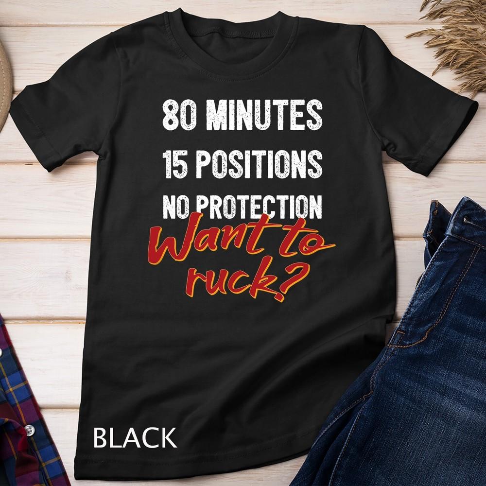 Rugby Shirt No Protection - Want to Ruck Funny Unisex T-shirt 4XL
Rugby Shirt No Protection - Want to Ruck Funny Unisex T-shirt 4XL