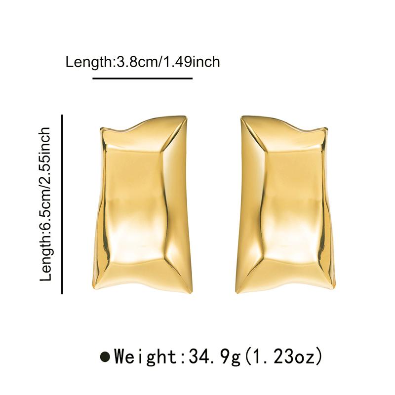 A Pair of Women s Fashion Stud Earrings Exaggerated Square Geometric Irregular Glossy Earrings Suitable for Daily Wear Parties золотий
A Pair of Women s Fashion Stud Earrings Exaggerated Square Geometric Irregular Glossy Earrings Suitable for Daily Wear Parties золотий
