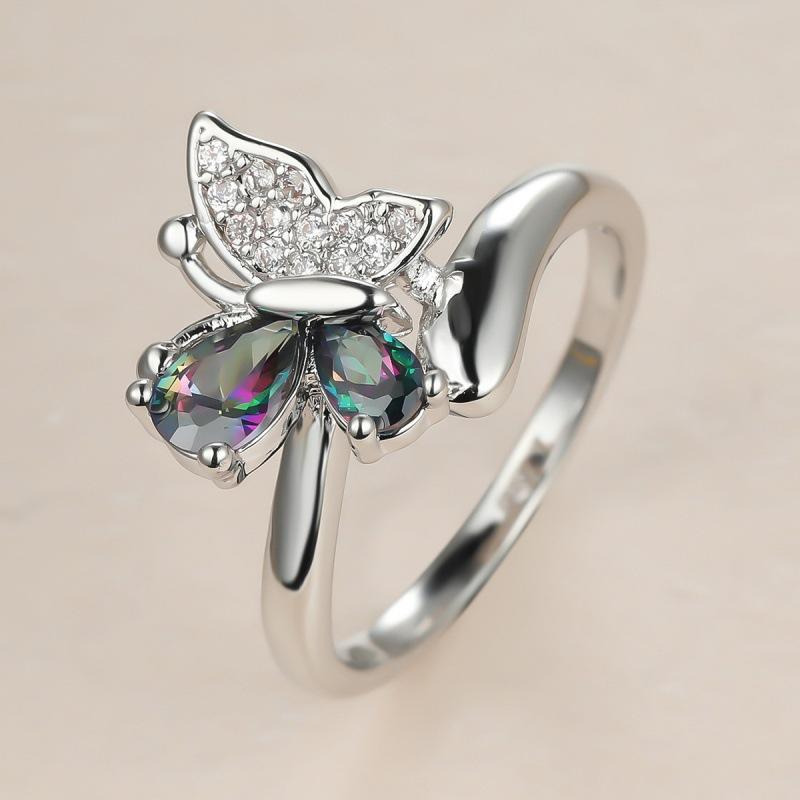 Luxury sparkling diamond elegant celebrity temperament colorful butterfly ring female ins style personality ring no. 6
Luxury sparkling diamond elegant celebrity temperament colorful butterfly ring female ins style personality ring no. 6
