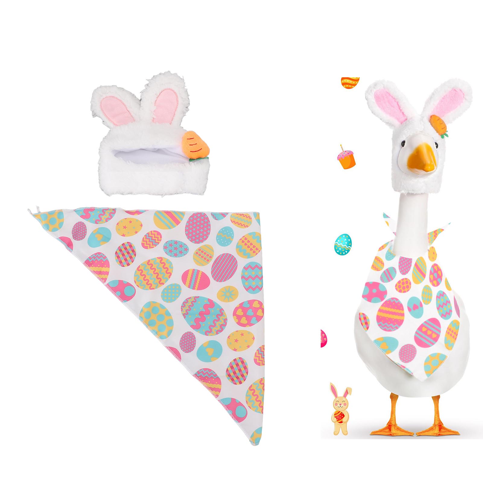 Easter Bunny Goose Outfit Cute Stylish 23 Inch Porch Goose Clothes for Garden Lawn Decoration
Easter Bunny Goose Outfit Cute Stylish 23 Inch Porch Goose Clothes for Garden Lawn Decoration