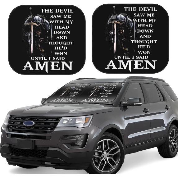Religious Christian Faith Jesus 2 Piece Car Windshield Sun Shade for Front Window Blocks Foldable Automotive Interior Accessories Protection Most Small
Religious Christian Faith Jesus 2 Piece Car Windshield Sun Shade for Front Window Blocks Foldable Automotive Interior Accessories Protection Most Small