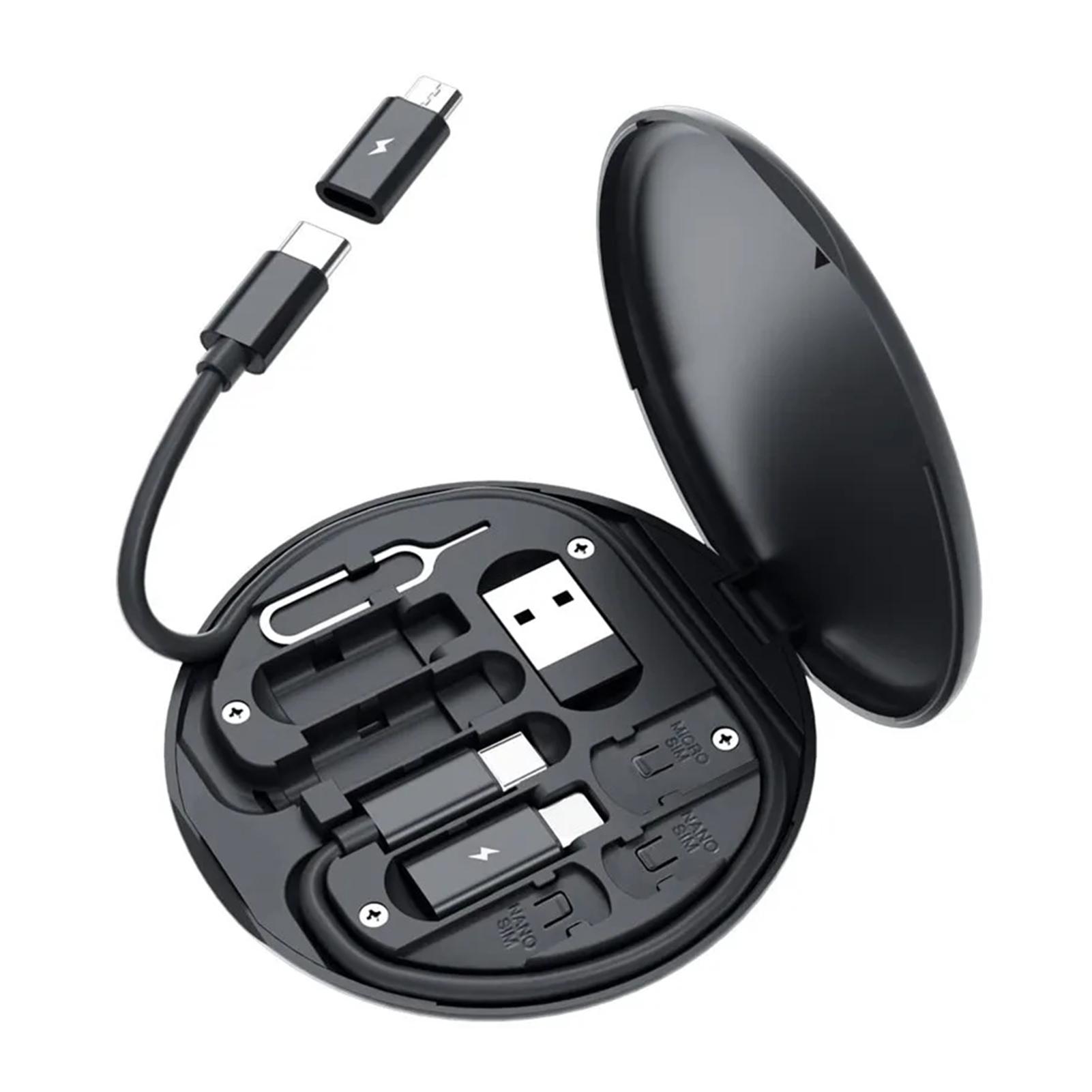 Portable Data Cable Storage Box with Phone Holder Compact Lightweight Cable Adapter Conversion Head Organiser Finishing Box чёрный
Portable Data Cable Storage Box with Phone Holder Compact Lightweight Cable Adapter Conversion Head Organiser Finishing Box чёрный