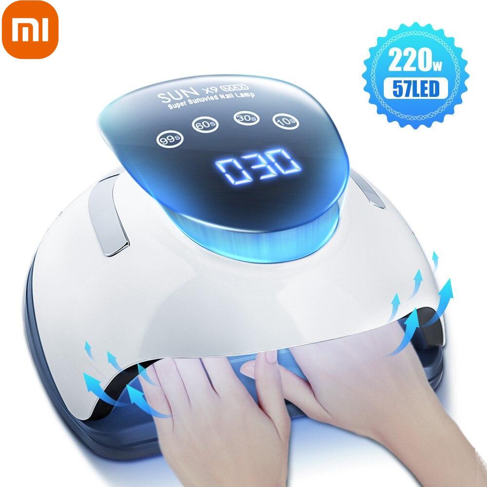 УФ-светодиодная лампа Xiaomi 220 Вт, большой ЖК-сенсорный экран, сушилка для ногтей, маникюр с 4 таймерами, автоматический датчик, 57 светодиодов, лампа для ногтей для ногтей и ног
УФ-светодиодная лампа Xiaomi 220 Вт, большой ЖК-сенсорный экран, сушилка для ногтей, маникюр с 4 таймерами, автоматический датчик, 57 светодиодов, лампа для ногтей для ногтей и ног