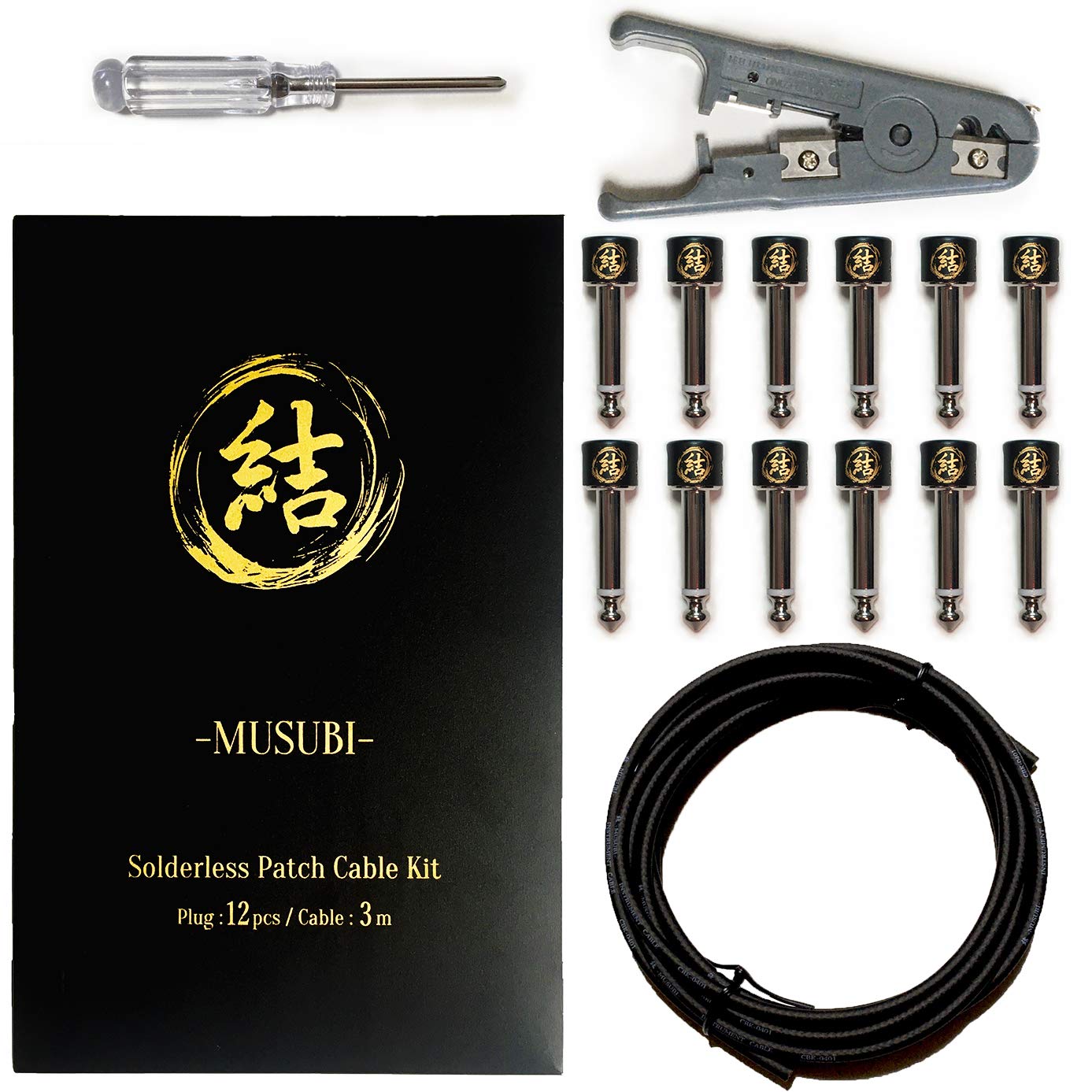 Musubi Solderless SL Compatible Plug 12 Pieces Cable 3m Tool Included (Black Cap/Nickel Plug)
Musubi Solderless SL Compatible Plug 12 Pieces Cable 3m Tool Included (Black Cap/Nickel Plug)