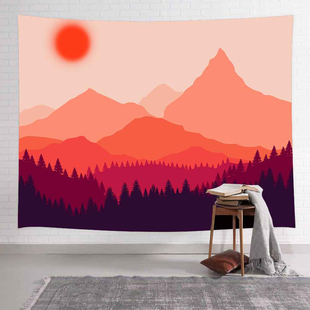Mountain Red Sun Tapestry Forest Trees Natural Landscape Wall Hanging Tapestry Beach Towel Room Aesthetic Decor Home Decor
Mountain Red Sun Tapestry Forest Trees Natural Landscape Wall Hanging Tapestry Beach Towel Room Aesthetic Decor Home Decor