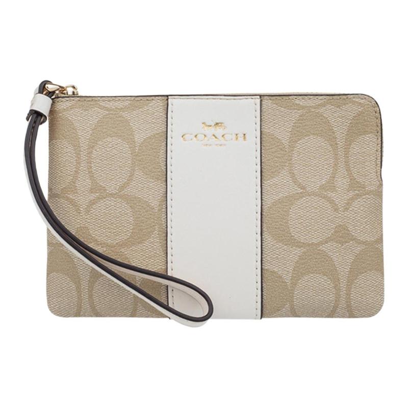 COACH Corner Zip 16 presbyopia canvas with leather mahjong wrist bag clutch small size women s white with khaki білий
COACH Corner Zip 16 presbyopia canvas with leather mahjong wrist bag clutch small size women s white with khaki білий
