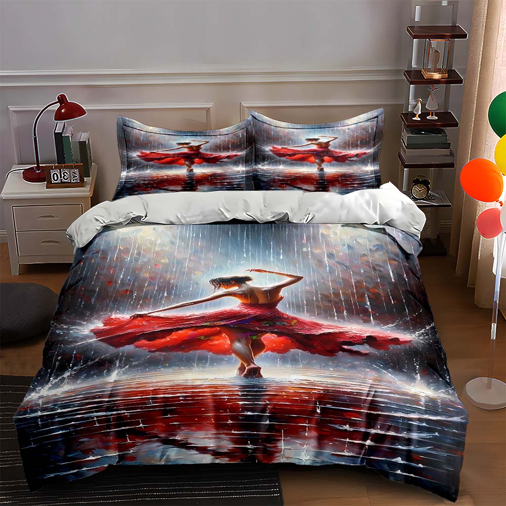Dancer in rain. Bedding Duvet cover sets Duvet covers Pillowcases gifts (1 * Duvet Cover 2 * Pillowcases, without duvet insert) 135x200cm
Dancer in rain. Bedding Duvet cover sets Duvet covers Pillowcases gifts (1 * Duvet Cover 2 * Pillowcases, without duvet insert) 135x200cm