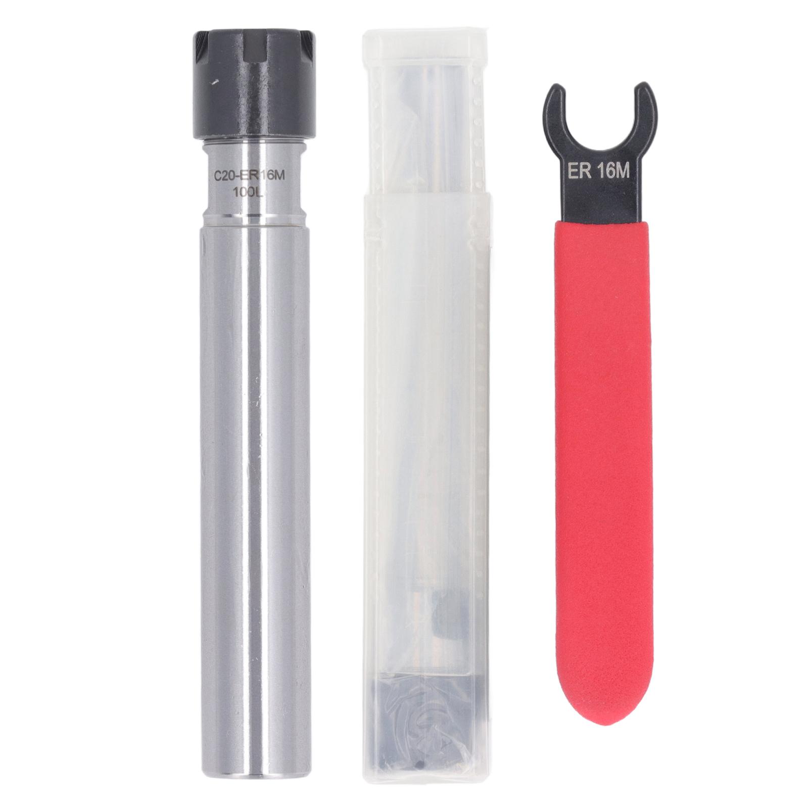 Collet Chuck Extension Rod C20‑ER16M‑135L Straight Shank Tool Holder ER16M Wrench for CNC Lathe Mill
Collet Chuck Extension Rod C20‑ER16M‑135L Straight Shank Tool Holder ER16M Wrench for CNC Lathe Mill