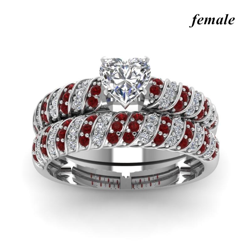 Модные парные кольца Женские кольца с сердцем и белым кристаллом CZ Мужское кольцо из нержавеющей стали с инкрустацией красным деревом Обручальное кольцо Ювелирные изделия 9
Модные парные кольца Женские кольца с сердцем и белым кристаллом CZ Мужское кольцо из нержавеющей стали с инкрустацией красным деревом Обручальное кольцо Ювелирные изделия 9