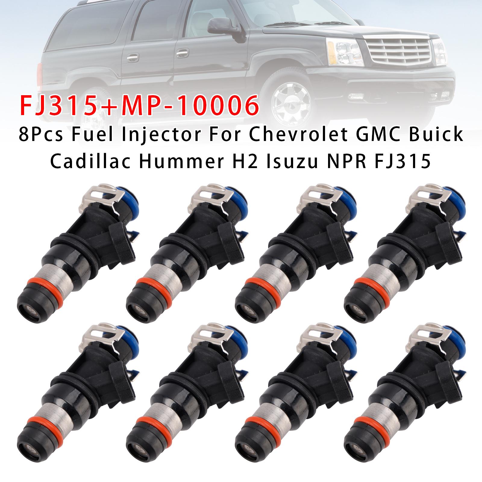 8Pcs Fuel Injector For Chevrolet GMC Buick Cadillac Hummer H2 Isuzu NPR FJ315
8Pcs Fuel Injector For Chevrolet GMC Buick Cadillac Hummer H2 Isuzu NPR FJ315