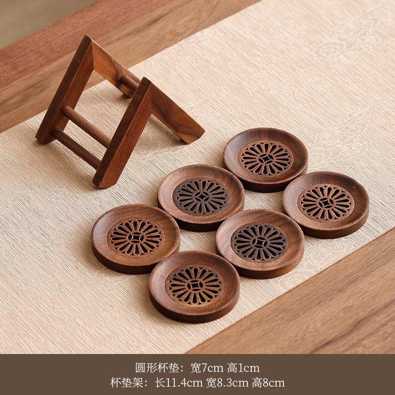 Walnut Wood Tea Coaster Solid Wood Heat-Resistant Mat Creative Kung Fu Tea Set Tea Ceremony Accessories 7pcs SET
Walnut Wood Tea Coaster Solid Wood Heat-Resistant Mat Creative Kung Fu Tea Set Tea Ceremony Accessories 7pcs SET
